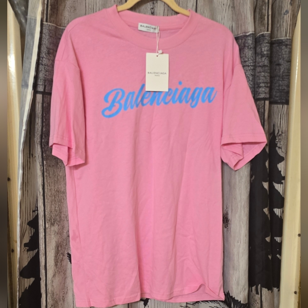 Womens Sz L Balenciaga PinK Tshirt NWT